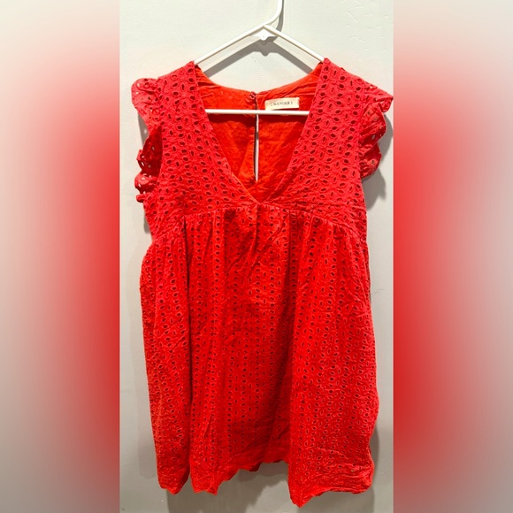 Lavender J - Eyelit dress that is a romper! Shorts under neath! - Picture 2 of 8